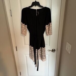 Gianni Bini Black and white lace midi dress